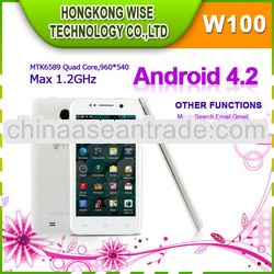 New arrived thl W100 mtk6589 quad core 4.5 inches 1.2ghz android mobile phone HD Screen Android 4.2