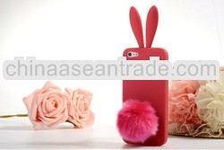 New style Lovely Rabbit Silicone Case for iphone5