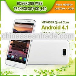 Newest Android Quad core china smartphone H9600+ 5.7inch IPS 1280x720 Android 4.1 8.0mp camera 1G RA