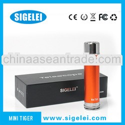 Newest design 16340/16500 battery mini tiger mechanical mod sigelei big vapor e cigarette
