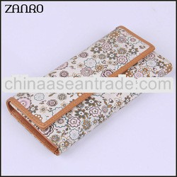 Newly Designed Luxury Famous Brand Flower Print Leather Purses