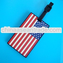 PVC luggage tag in USA flag design