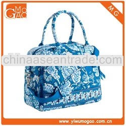 Paisley Flower Quilted Crossbody Laptop Office School Tote Messenger Bag