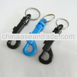 Plastic swivel snap hook with keyring
