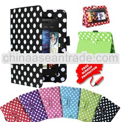 Plka Dot PU Leather Stand Case Smart Cover For Amazon Kindle fore HD