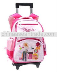Polyester Girl trolley school bag with picture