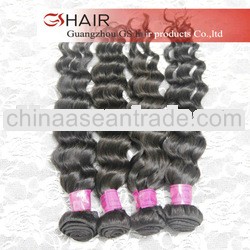 Popular GS HAIR Wholesale tangle free dyeable natural color human unprocessed virgin brazilian hair 