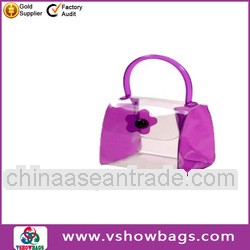 Popular design high quality pvc packaging bag fashion rose leather desigener