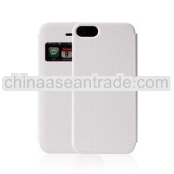 Popular leather case for iphone 5/5S with small window