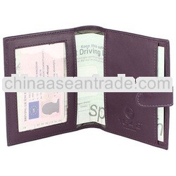 Portable leather license holder