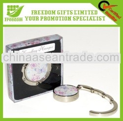 Promotional Folding Cheap Metal Bag Hook Handbag Hanger