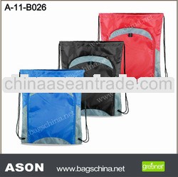 Promotional polyester drawstring backpack