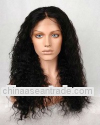 Quality Rihanna wig 8-32inches #1B Kinky Curly, Virgin Indian Hair Full Lace Wig