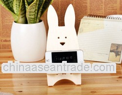 Rabbit Bunny wood stand Holder for iPhone 4/4s 5