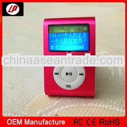 Red mp3 player also fashion professional with fm radio mp3 player and support micro sd/tf card 2013 