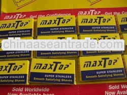 Stock twin blade or double bladed razors for shaver