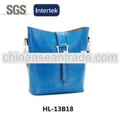 Summer Blue Color Shiny Pu Tote Bag