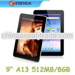 The new cheap 9inch cortex a13 allwinner tablets pc Android4.0