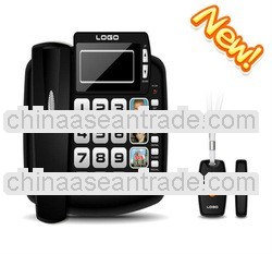 Three lines display sos telephone, Real-time clock settings phone