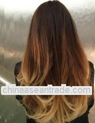Top Quality Fashional 18" #2#33#27 Ombre Color, Peruvain glueless full stretch cap lace wigs