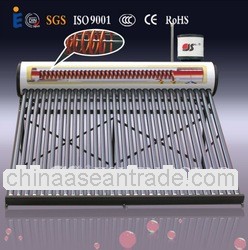 Top popular galvanized steel copper coil solar water heater with vacuum tubes