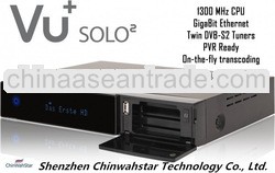 Twin tuner 1300mhz cpu vu solo2/vu+solo2 support 3G/Youtube/cccam super twin tuner satellite receive