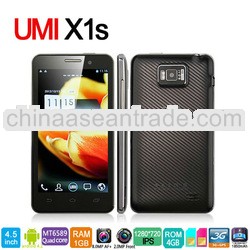 UMI X1S MTK6589 Quad Core 4.5inch IPS 1280x720pixel 1GB RAM 4GB android 4.2 Mobile phone WCDMA 3G Du