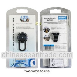 Universal clip for most mobilephone ILLIMON 185 degrees Super Fisheye lens for iphone/htc/samsung ma