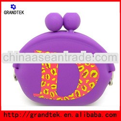 Water Transfer Printing Trendy Silicone Pochi Purse Coin Wallets