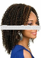 Wholesale 16" spiral curl Indian remy lace front wig in stock, accept paypal