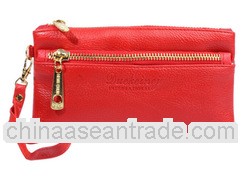 Wholesale soft PU handbag leather flower purse