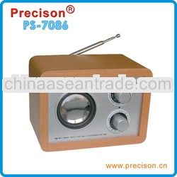 Wooden Speaker with Telescopic Antenna DC Jack