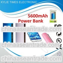 aluminum power bank 5600 mah high capacity for iphone 5 i5 i4s