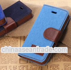 black darkdenim leather case for new iphone5c