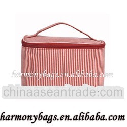 canvas stripe pattern cosmetic bag
