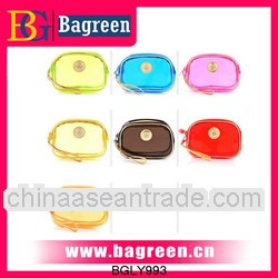 clear PVC small magentic wrist coin purse