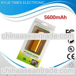 dual port usb 5600mah power bank For Iphone 3 3gs 4 4gs 5 for samsung galaxy s3 s4 s2 top quality