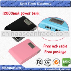 dual usb 12000 mah power bank for iphone 1 year guaranty