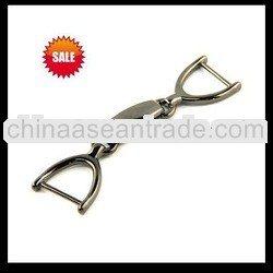 duoble gunmetal plated metal bag hook