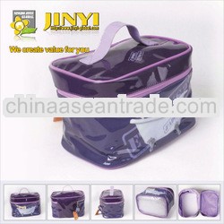 fashion photo printing PVC cosmetic bag with handle