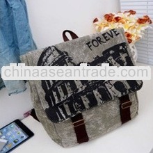 fashion style canvas backpack