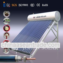 fashionable 150L color steel integrative pressurized solar water heater with three target vacuum tub