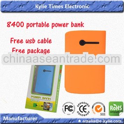 for iphone for Samsung Galaxy 8400mah mobile power bank with led light