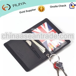 genuine leather ID case with keyring fashion 2014
