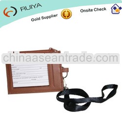 genuine leather ID case with zip pocket fashion 2014
