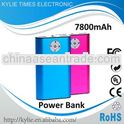high capacity 7800mah for Iphone i5 best universal portable power bank for samsung galaxy i9300 N710