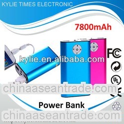 high capacity 7800mah for Iphone i5 portable charger power bank for samsung galaxy i9300 N7100 S4 i9
