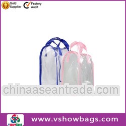 high quality and cute pvc bag with zip lock with flower shape