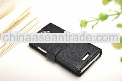 high quality popular pu leather case for htc one x flip case