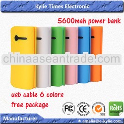 hot selling 5600mah led light power bank for Samsung Galaxy
